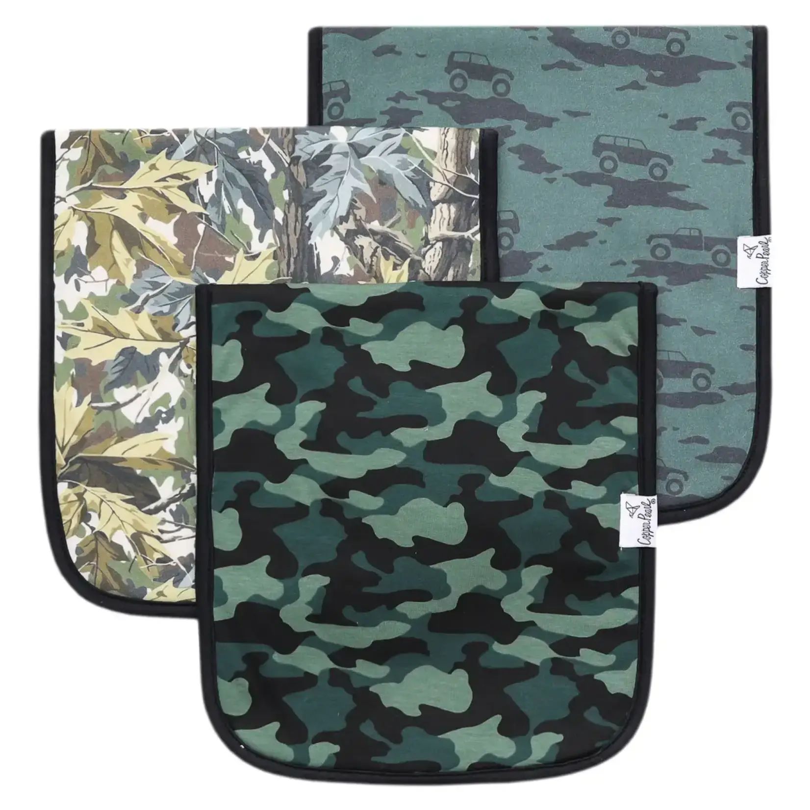 Copper Pearl Premium Burp Cloths - Hunter new