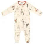 Copper Pearl Zipper Footie - Montana 0-3M