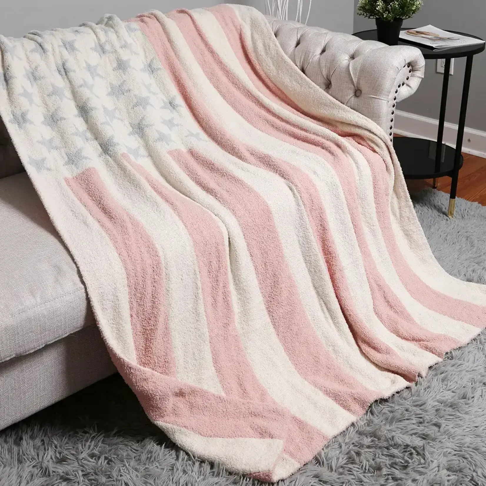 Fashion City Cozy Soft Throw Blanket - American Flag