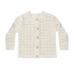 Quincy Mae Scalloped Cardigan Baby | Natural