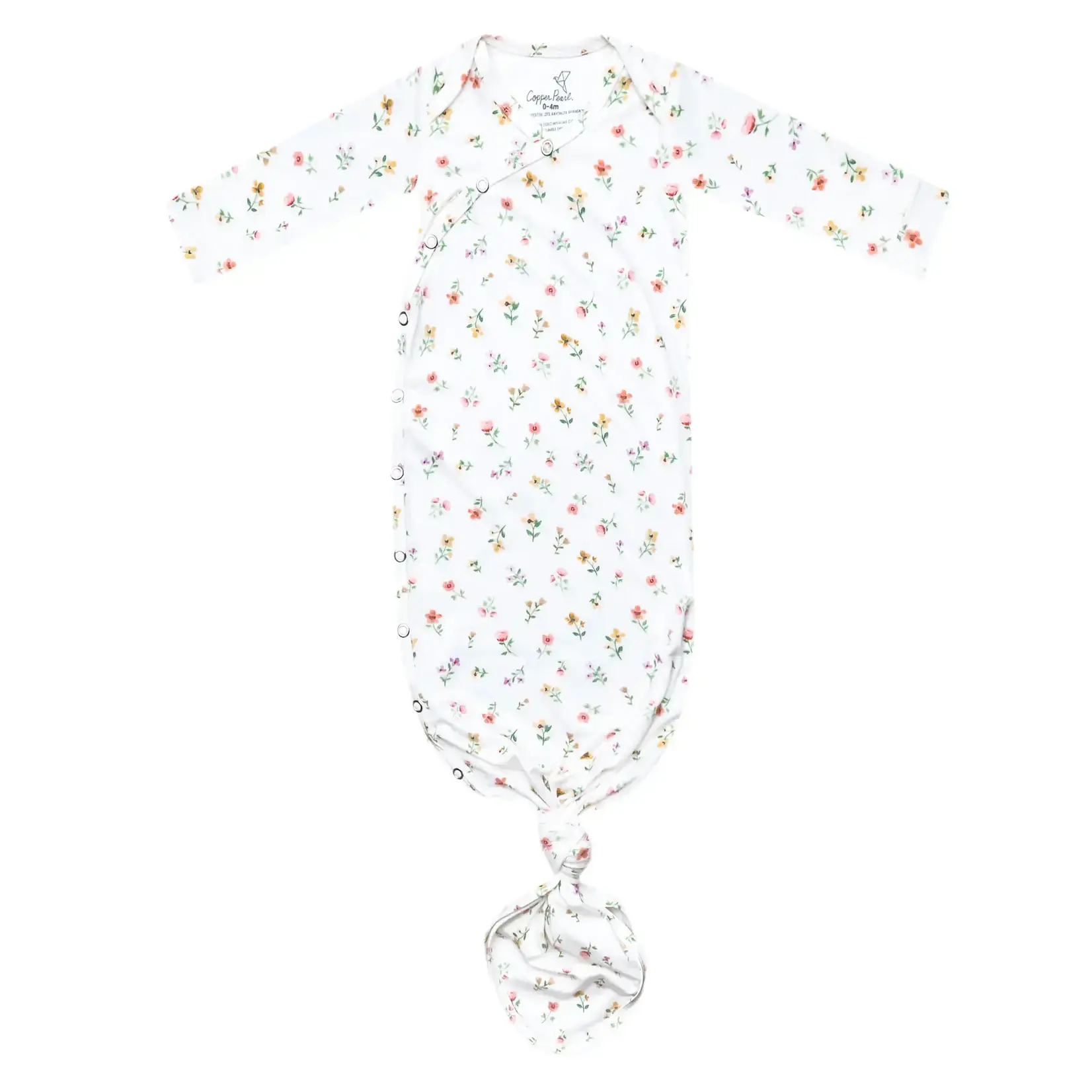 Copper Pearl Newborn Knotted Gown - Eloise