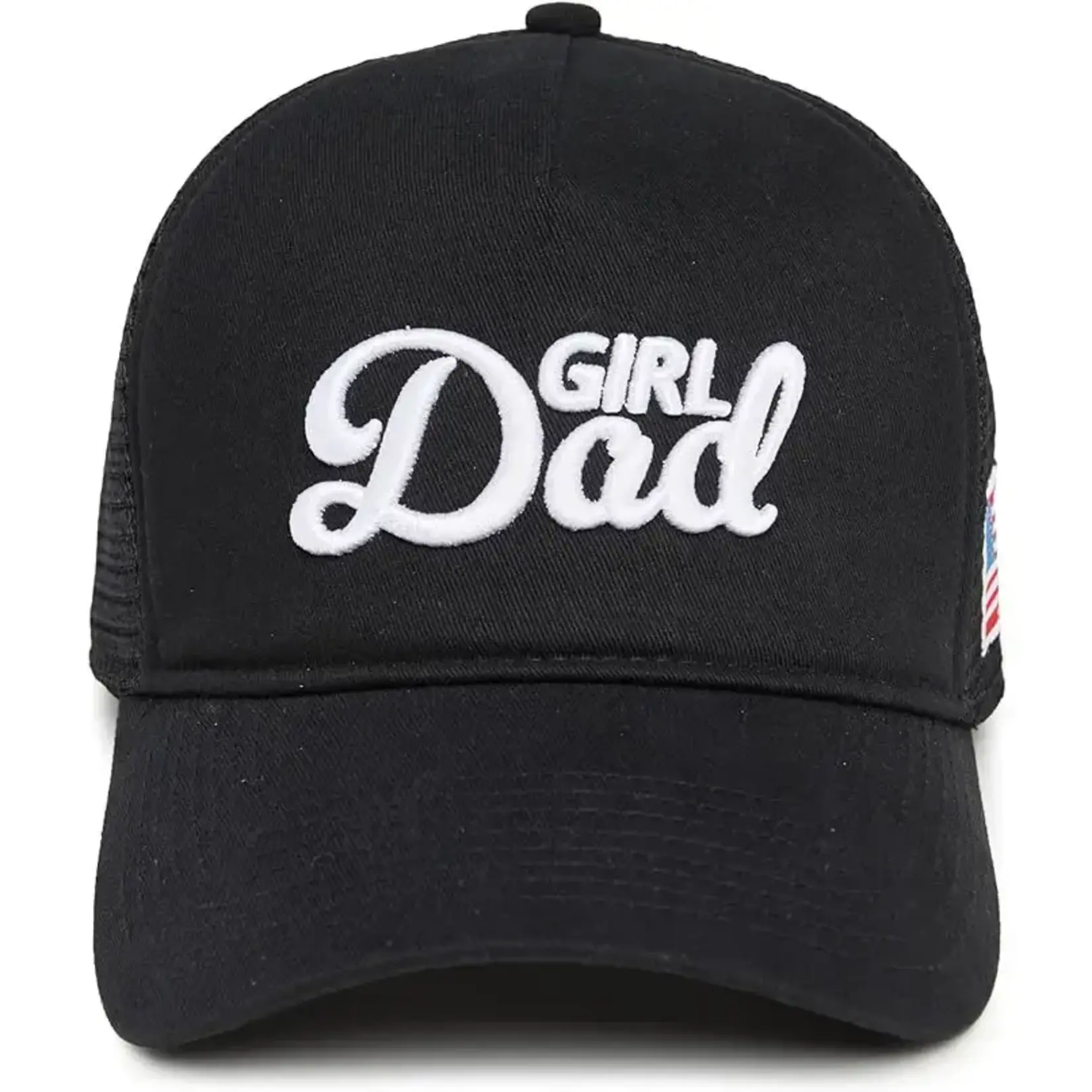 Kicks and Giggles Trucker Hat | Girl Dad Black