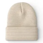 Baby's First Hat BFH | Sand/White Stripe Beanie