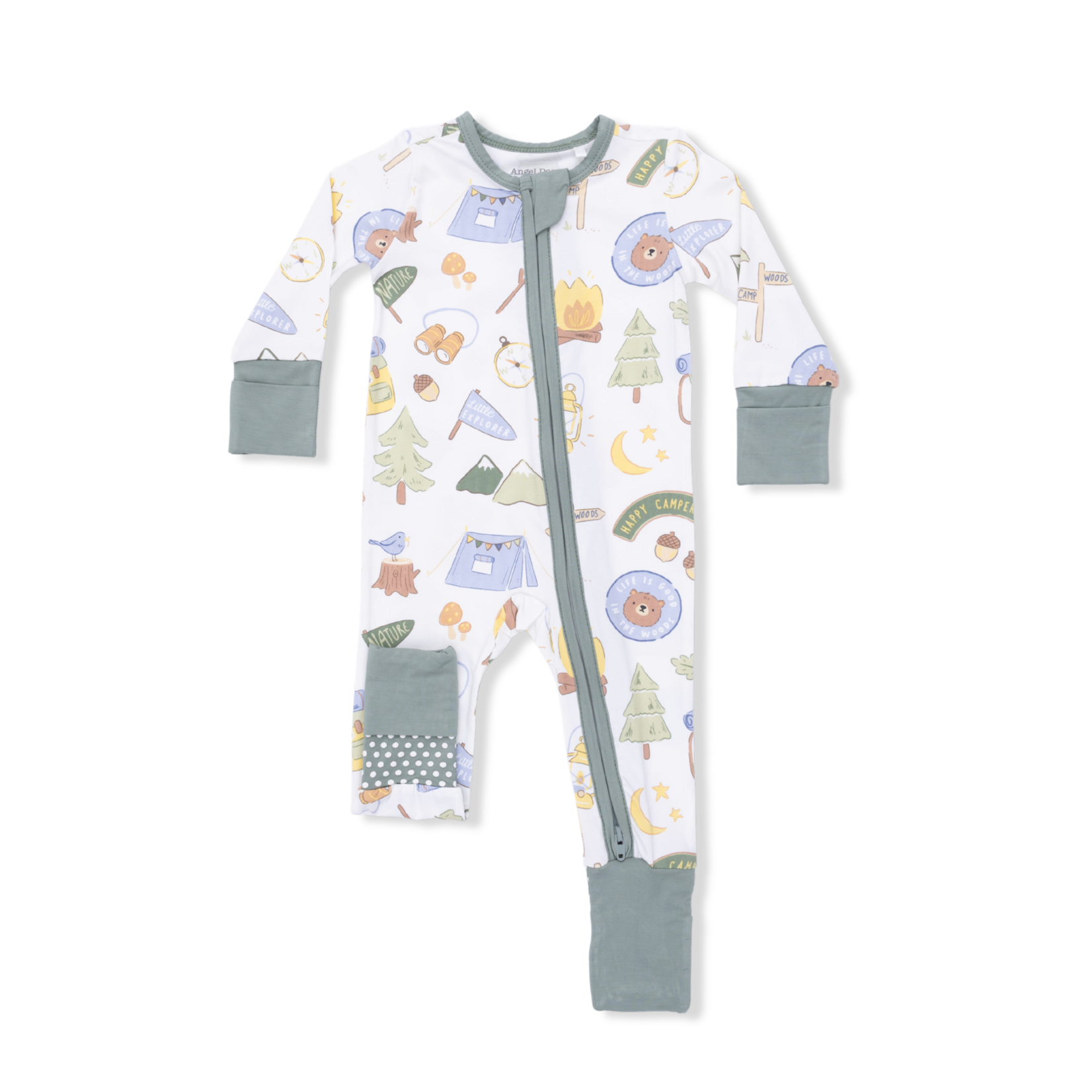 Angel Dear Convertible Footie Romper | Camp Blue