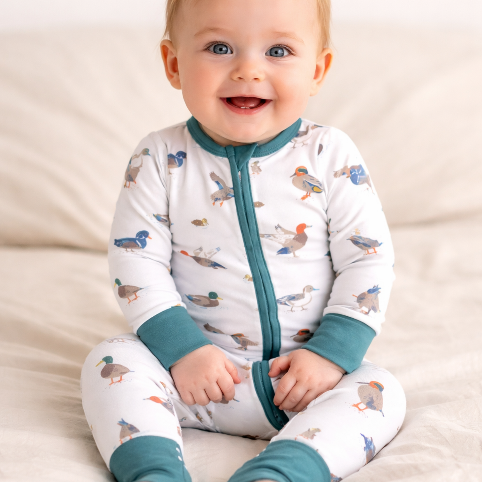 Angel Dear Convertible Footie Romper | Ducks