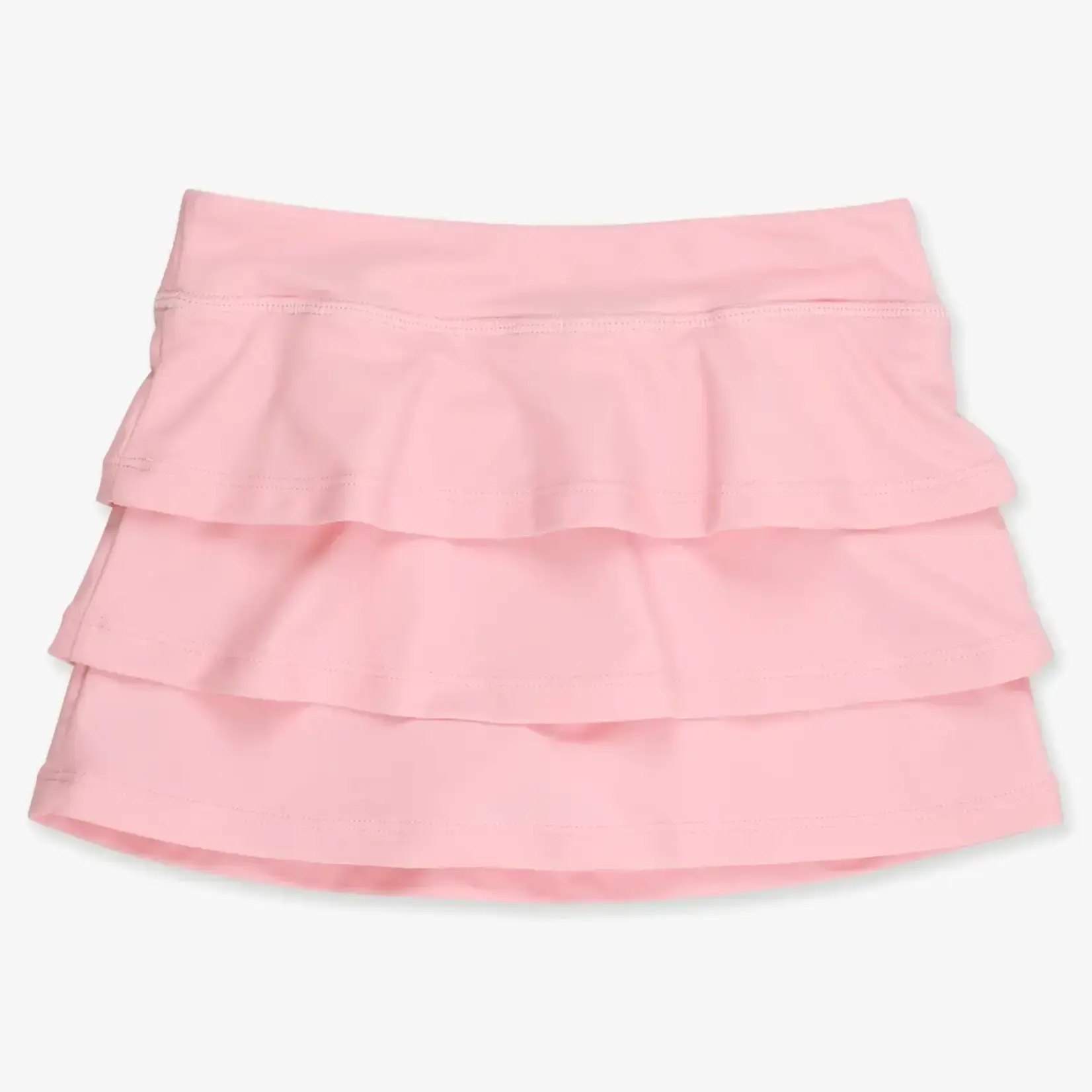 RuffleButts Girls Pink Tiered Active Skort - Pink