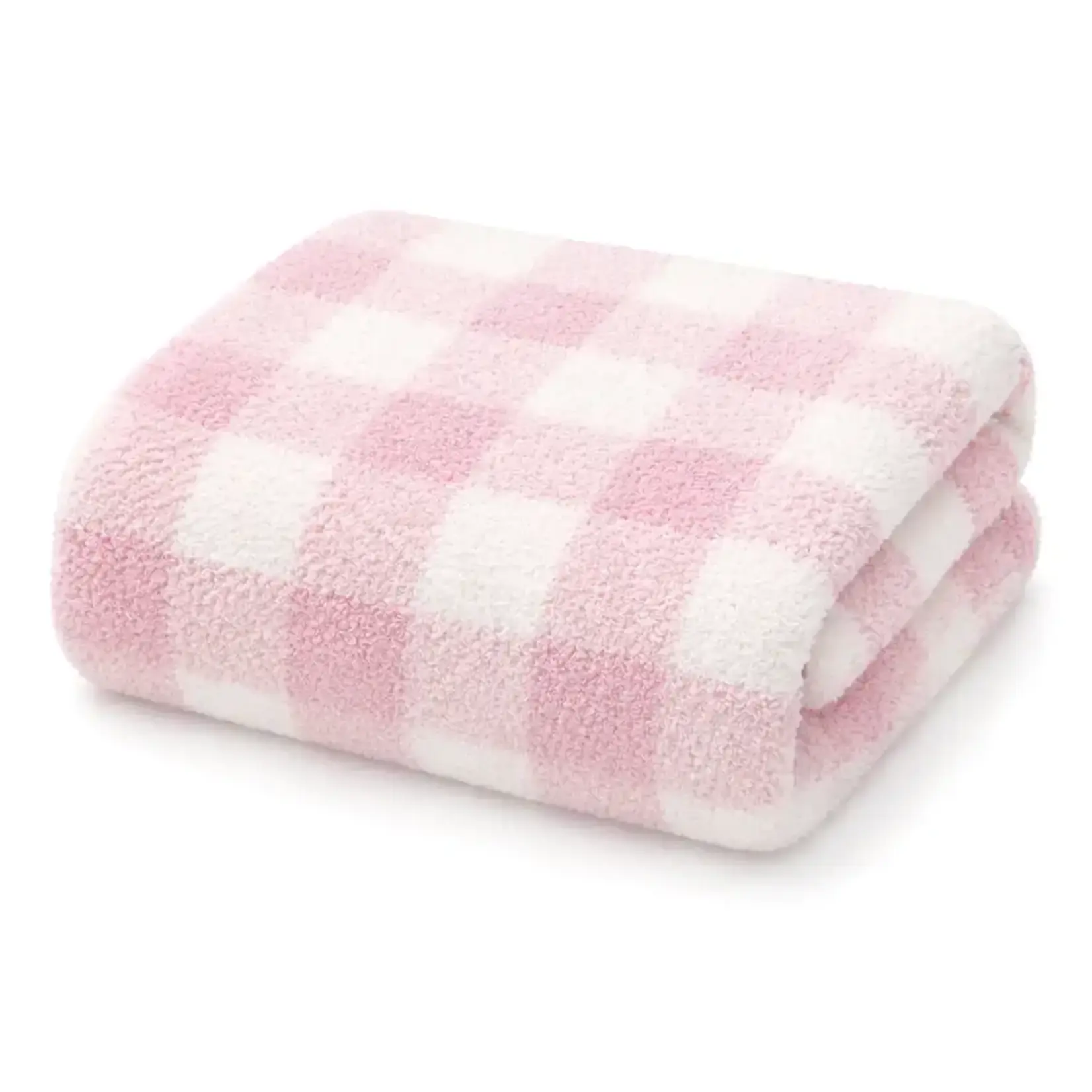 SpearmintLOVE Phufy Bliss Gingham Blanket - Petal Pink
