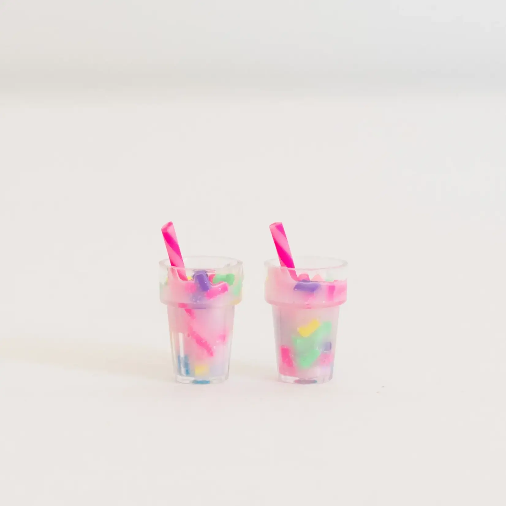 Macy Mae Dollhouse Designs Dollhouse Miniature Pink Smoothie | Set of 2