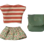 Maileg Clothes and Bag, Big Sister Mouse - Green