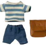 Maileg Clothes and Bag, Big Brother Mouse - Brown