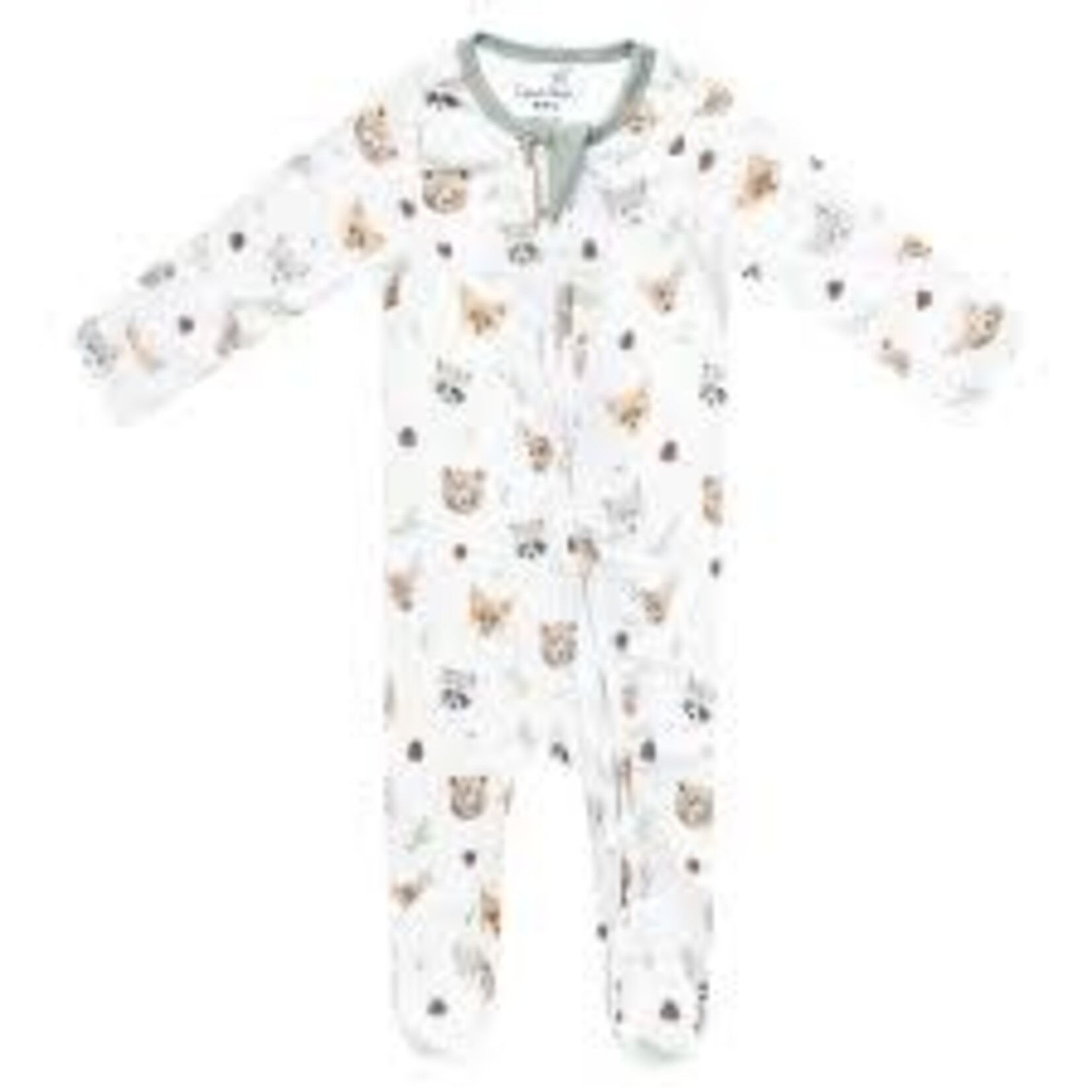 Copper Pearl Zipper Footie - Wilder
