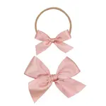 Lou Lou and Company Satin Bow Headband | Large French Pink