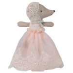 Maileg Baby Mouse in Gown - Powder