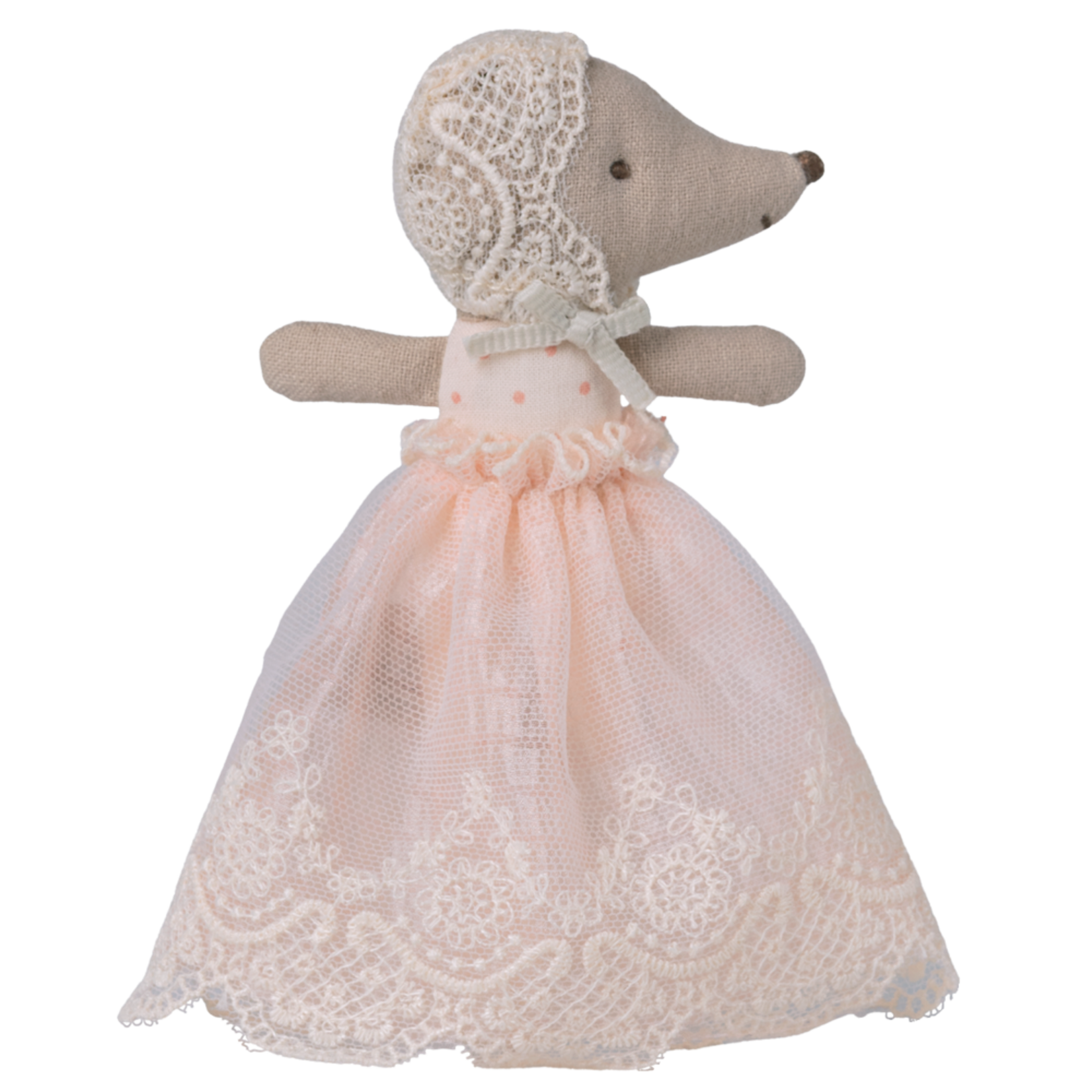 Maileg Baby Mouse in Gown - Powder