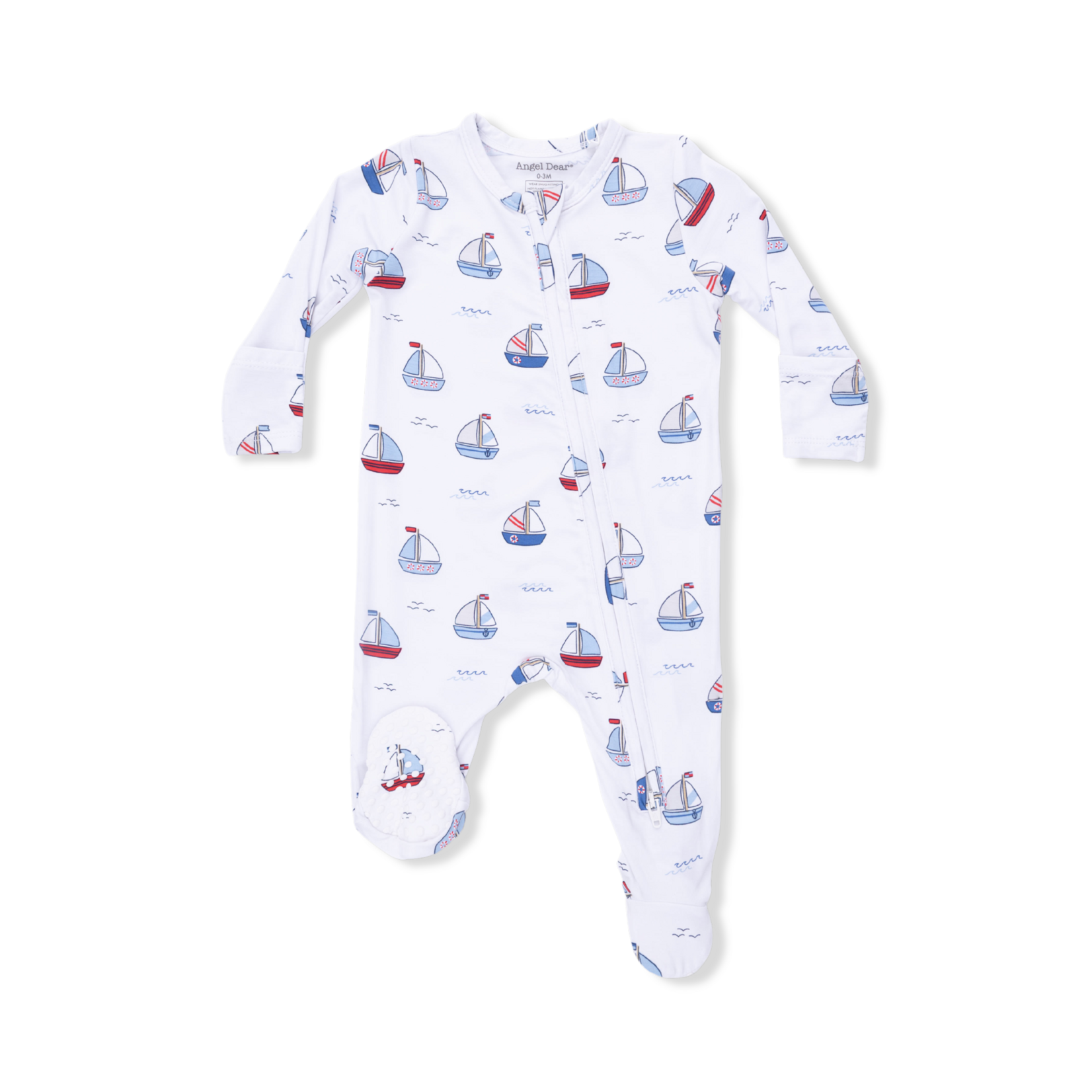 Angel Dear 2 Way Zipper Footie | Sailboats Newborn
