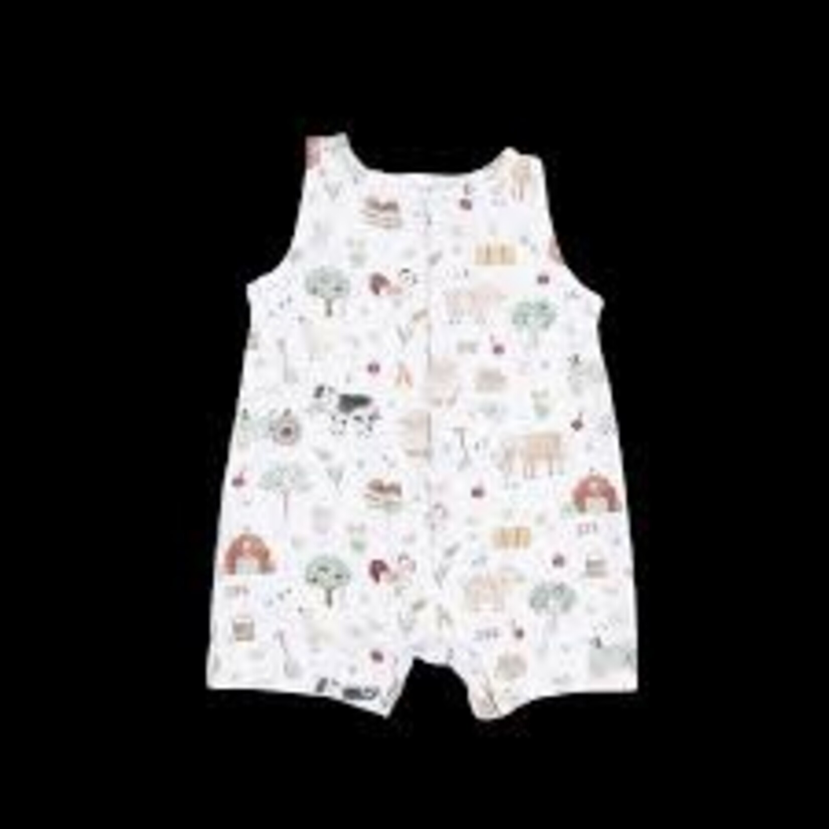 Angel Dear Shortie Romper Sleeveless | Cute Farm Animals Uni 6-12M
