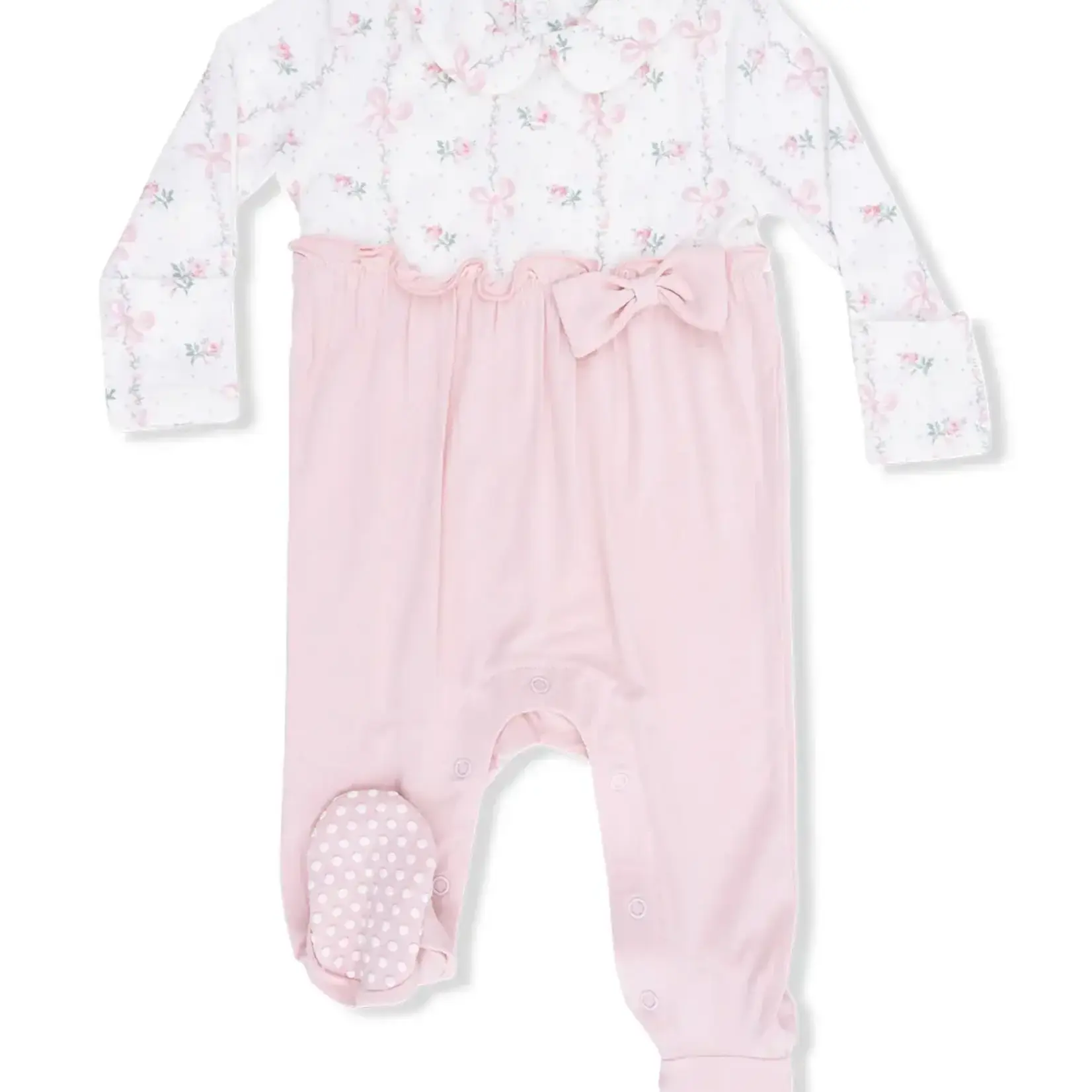 Angel Dear Bow Footie | Dainty Buds and Bows