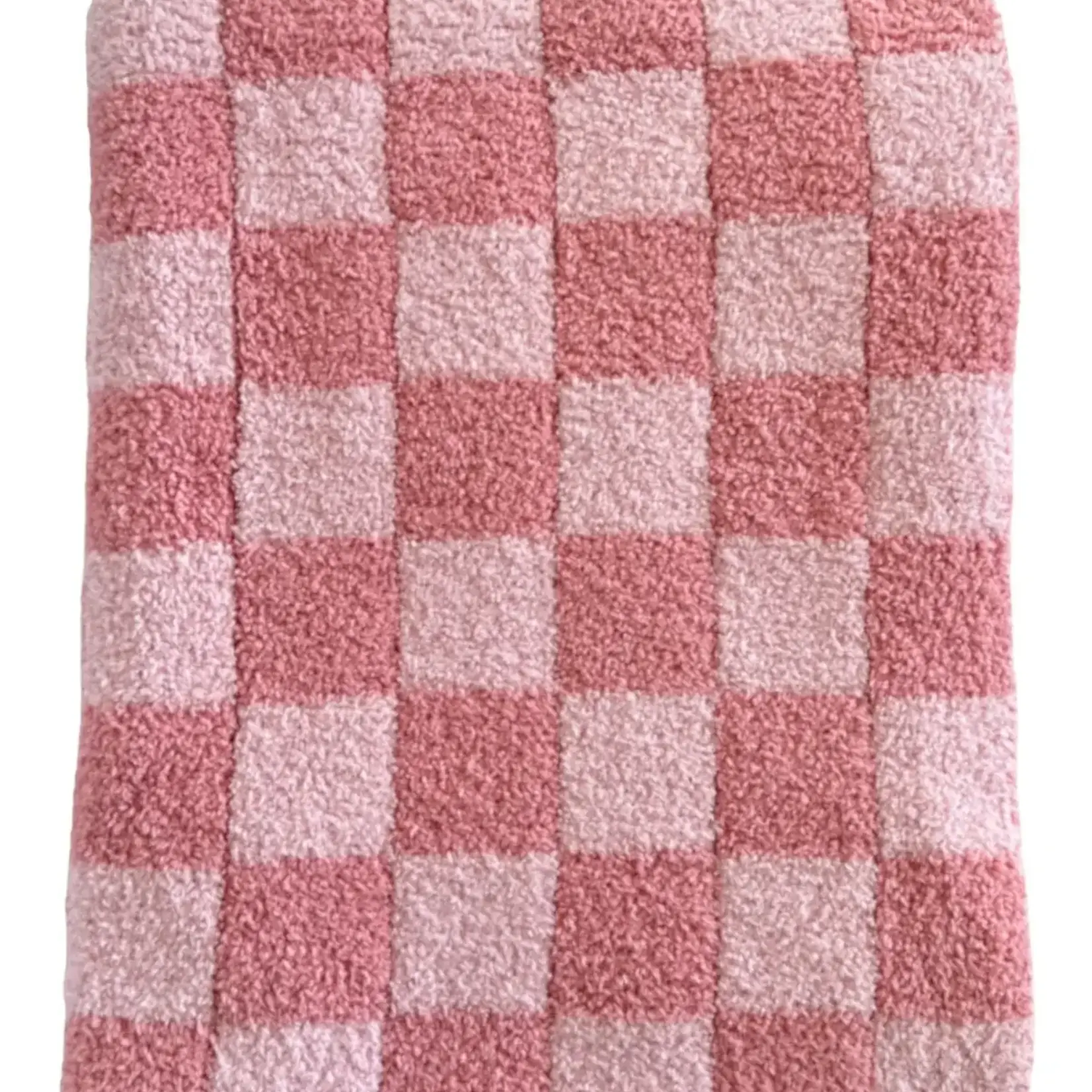 SpearmintLOVE Phufy Bliss Checkerboard Blanket - Strawberry/Carnation