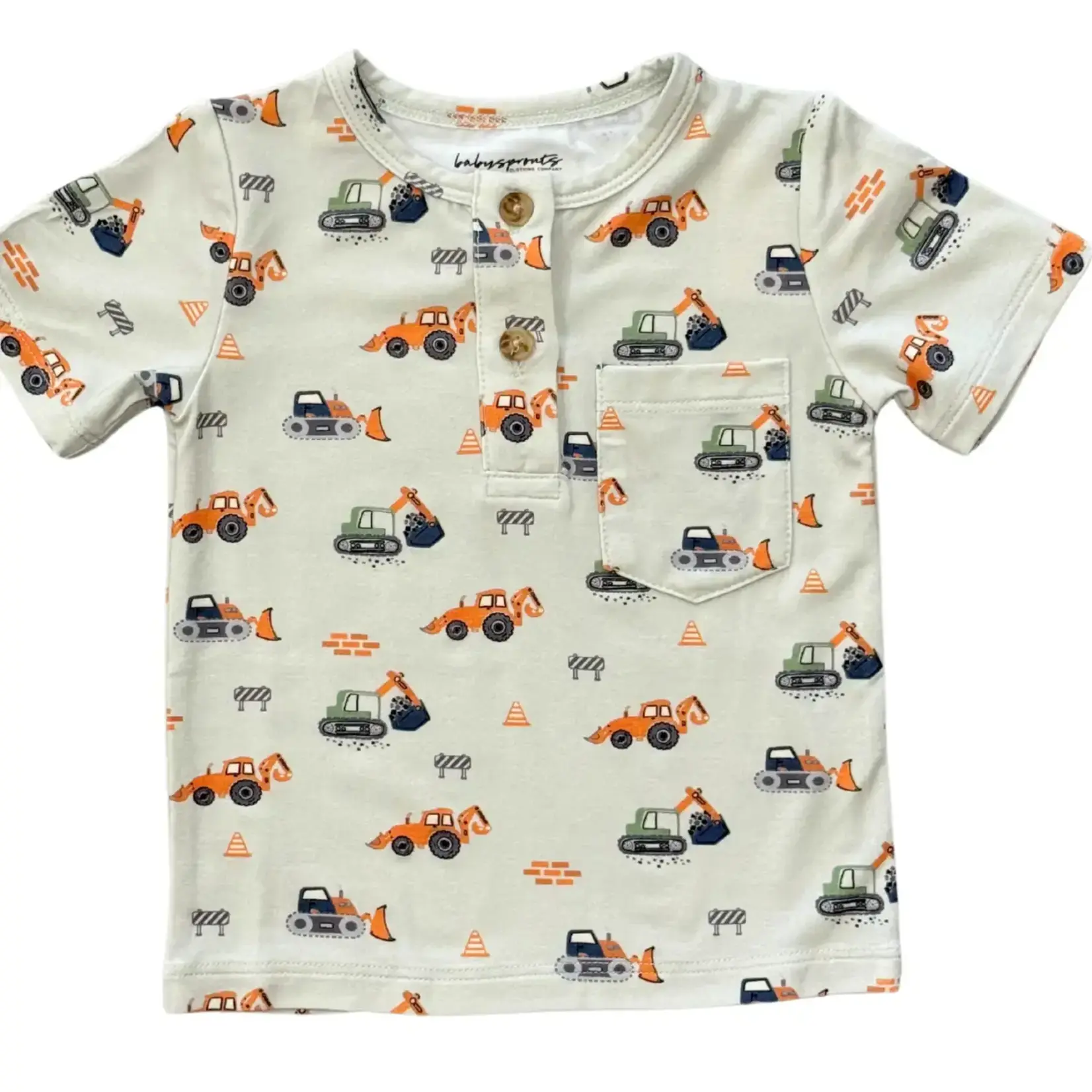 babysprouts clothing company Boys SS Tee | Construction