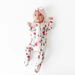 Kyte Baby Zippered Footie in Strawberry Fields