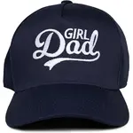 Kicks and Giggles Solid Vintage Snapback Baseball Cap | Girl Dad: Navy