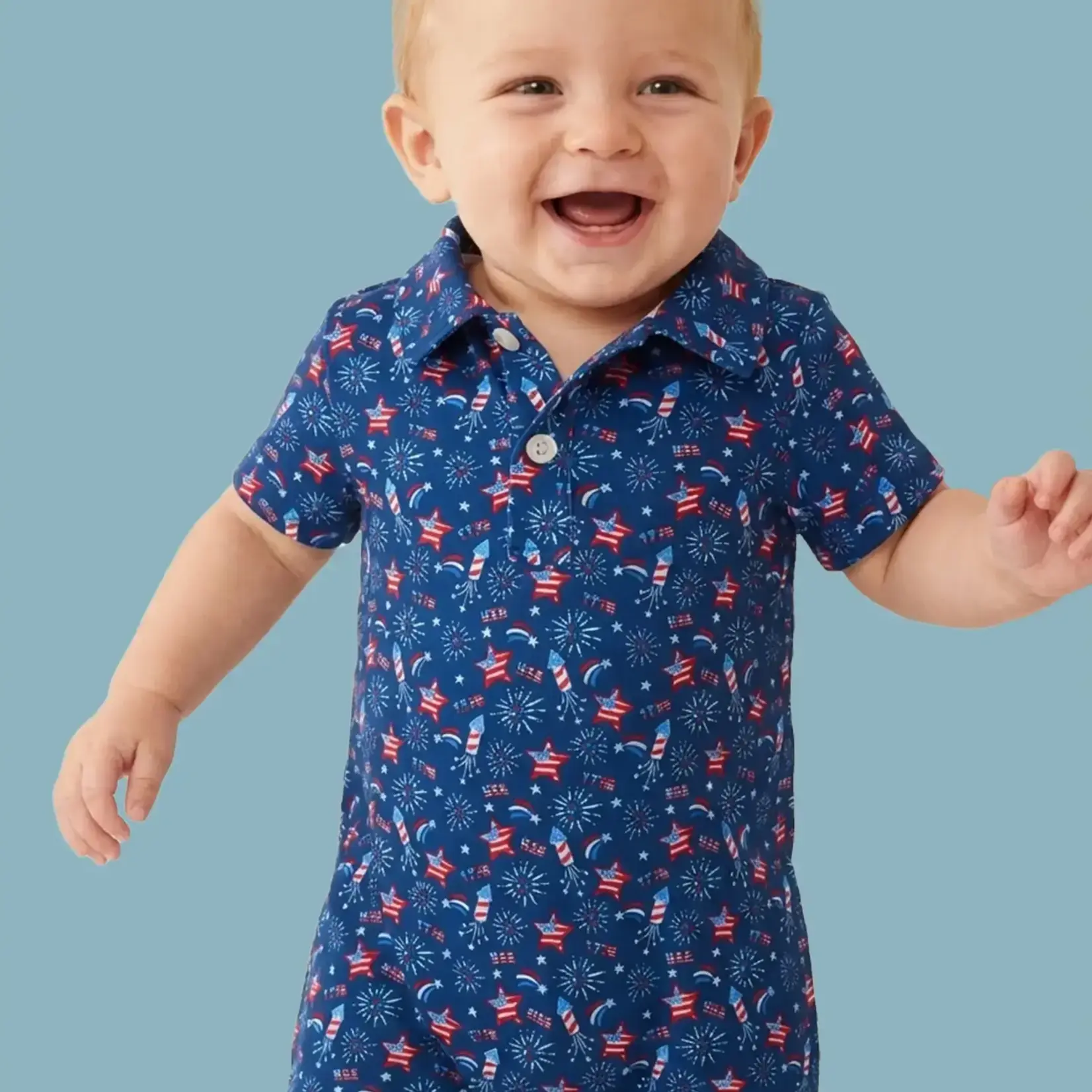 RuggedButts Baby Boy USA Romper