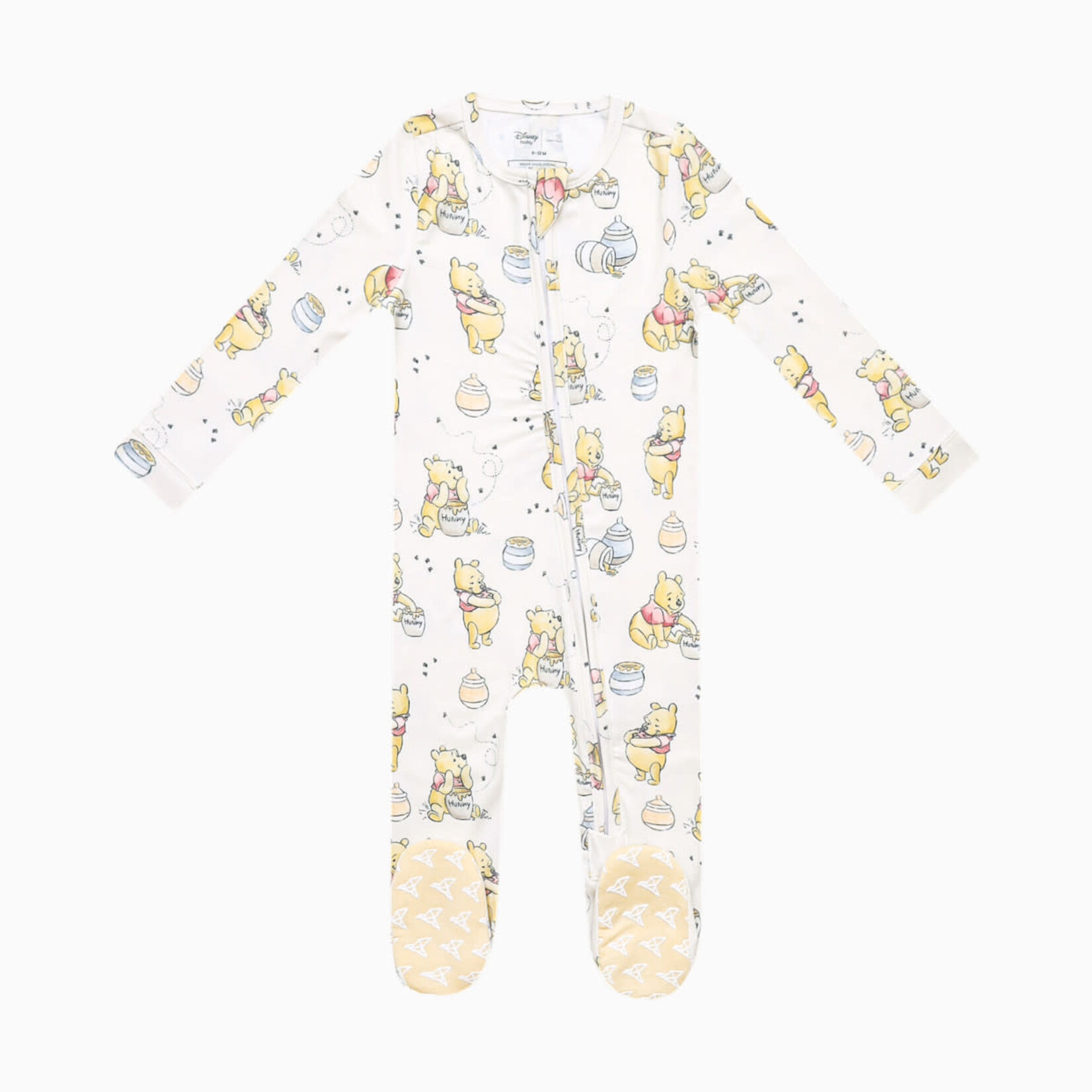 Copper Pearl Zipper Footie - Hunny Pooh