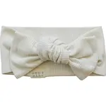 Mebie Baby Head Wrap | Cream Ribbed Bamboo