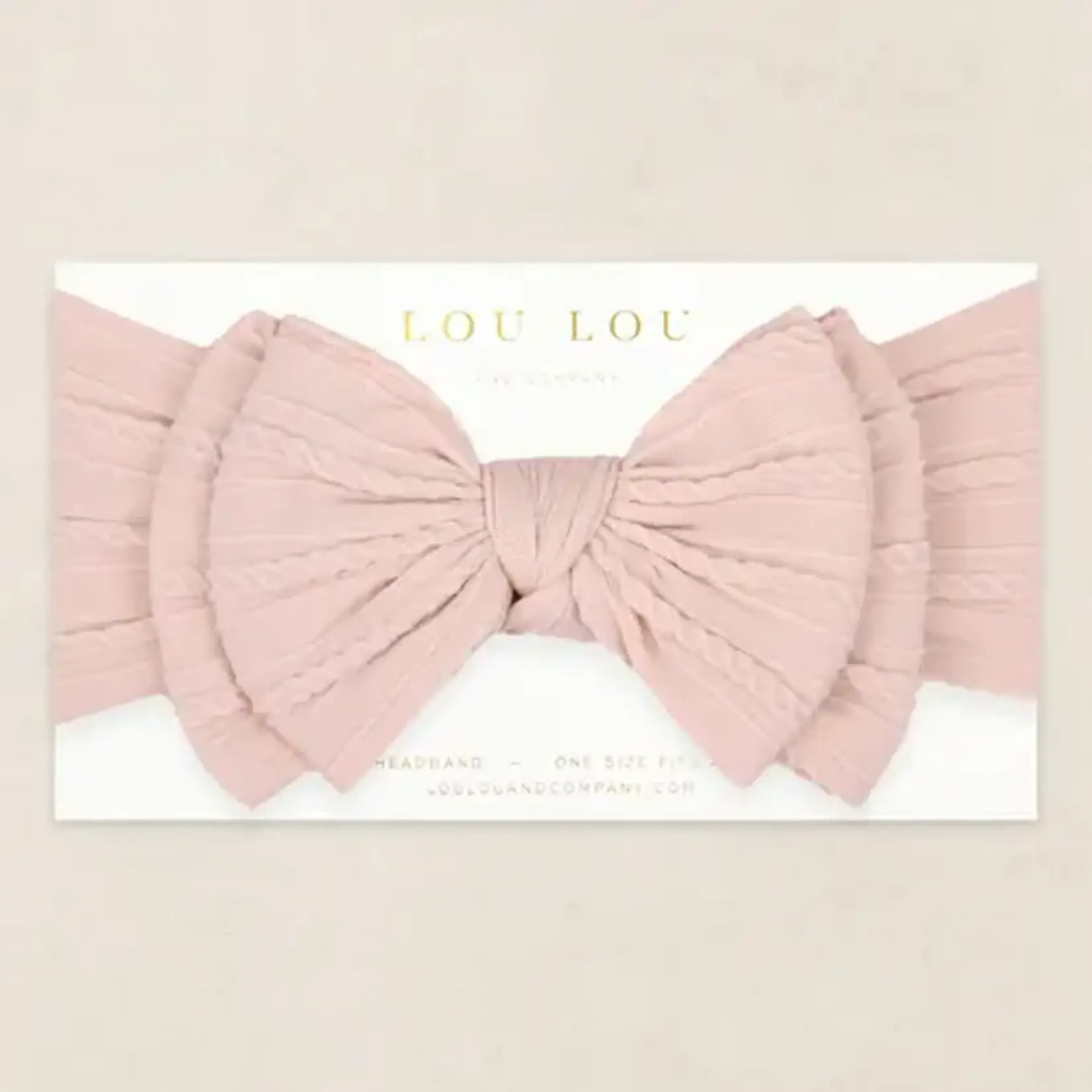 Lou Lou and Company Cable Knit Headband - Powder Pink