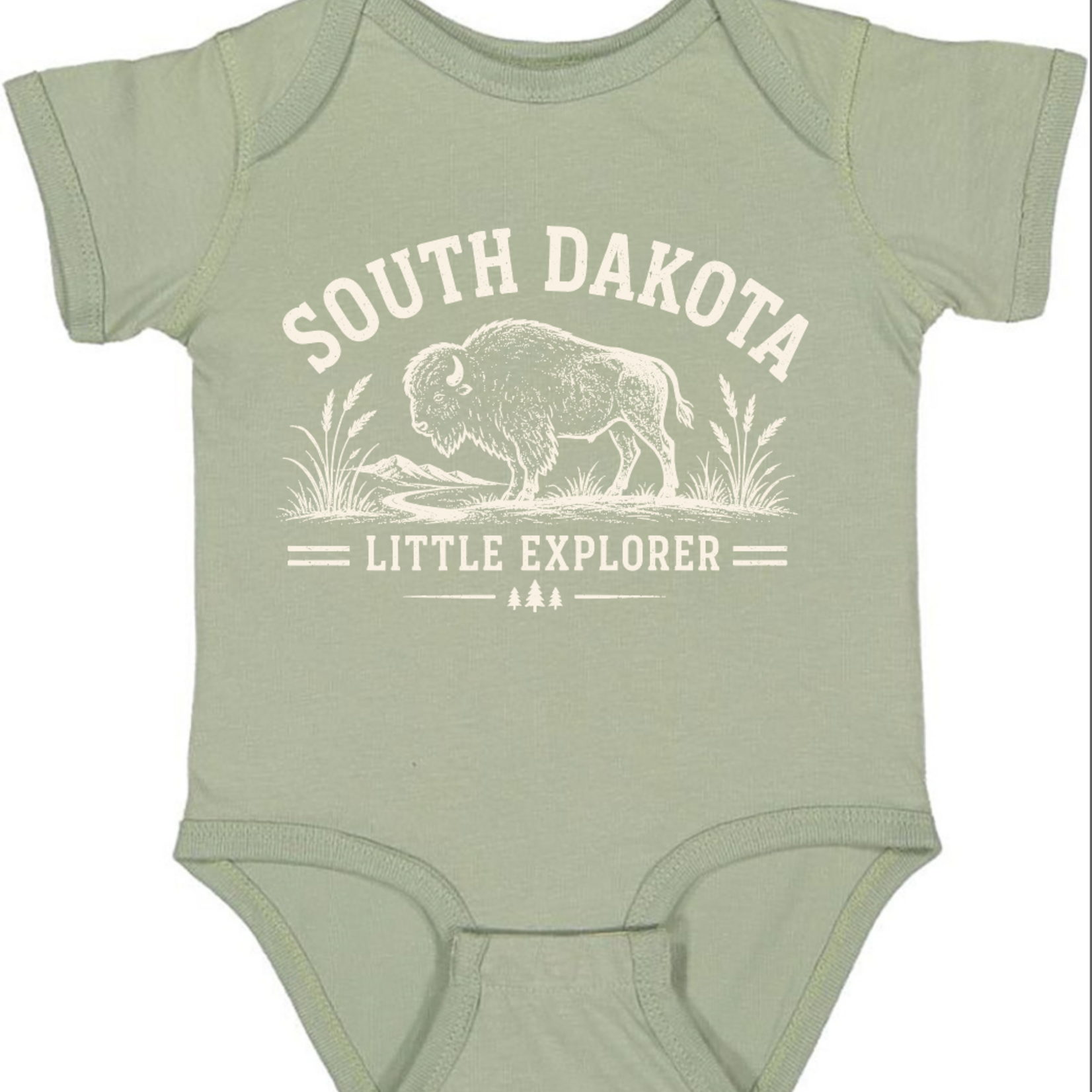Brands We Love South Dakota Little Explorer Onesie | Sage