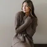 Saranoni Robe Waffle Knit - Chestnut LG