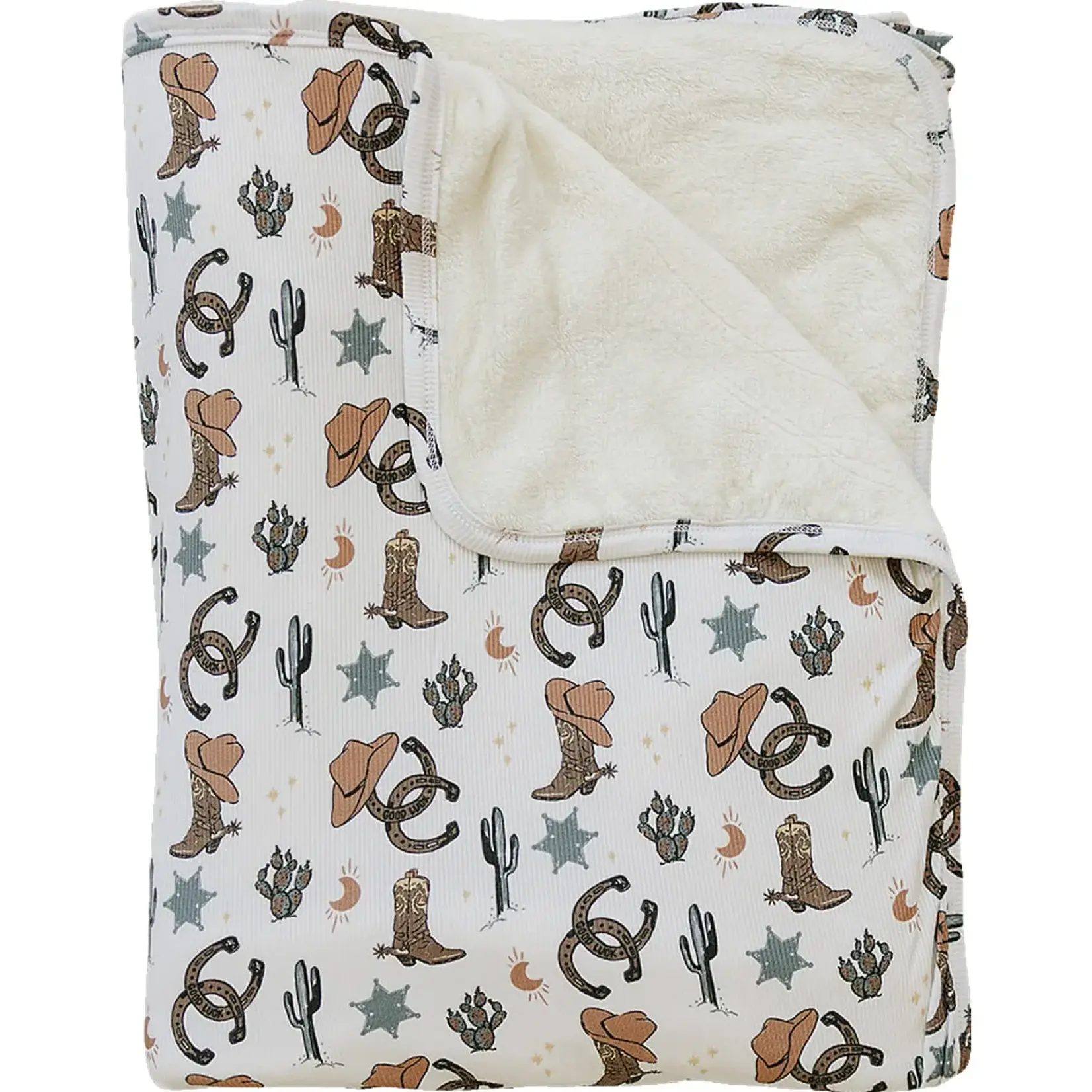 Mebie Baby Bamboo Fleece Quilt - Outlaw Cowboy