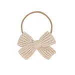 Lou Lou and Company Sweater Bow Chunky Knit Headband | Tan