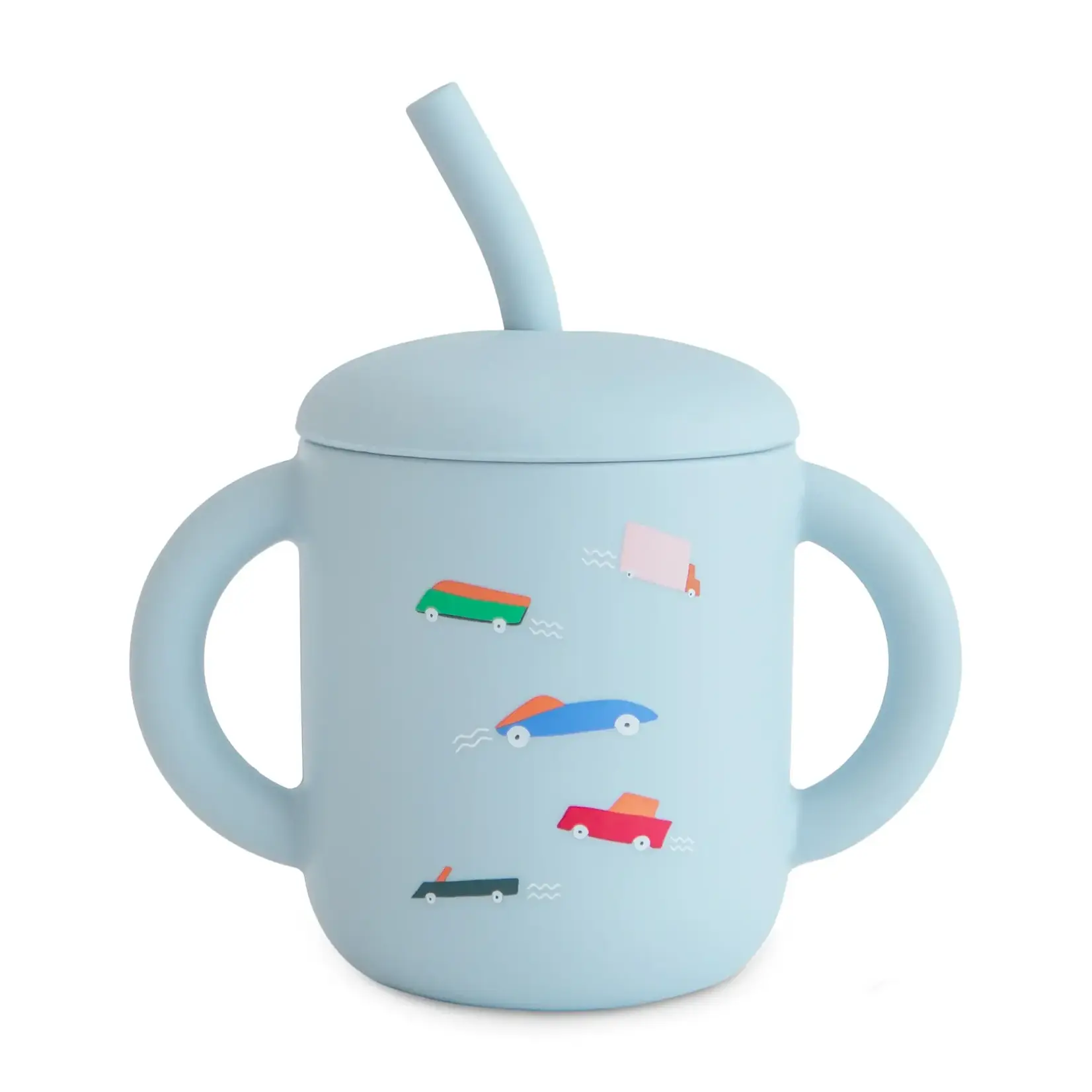Mushie & Co Silicone Training Cup + Retro Cars