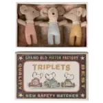 Maileg Baby Mice, Triplets  in Matchbox - Checker