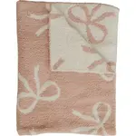 Mebie Baby Plush Blanket Throw - Pink Bows