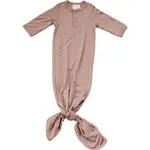 Mebie Baby Knot Gown - Dusty Rose Bamboo