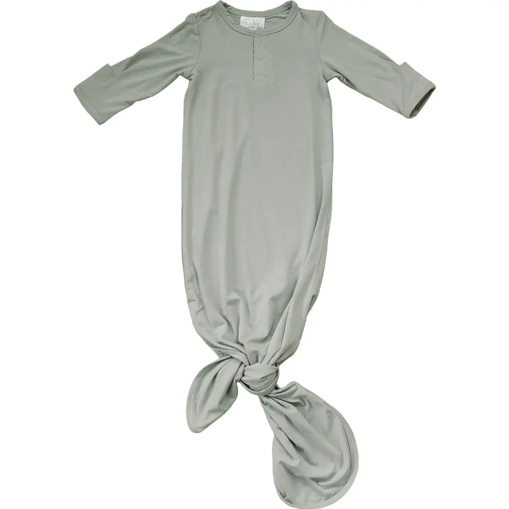 Mebie Baby Knot Gown - Sage Bamboo