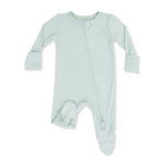 Angel Dear 2 Way Zipper Footie | Cameo Green Newborn