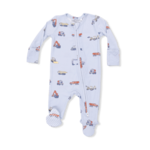 Angel Dear 2 Way Zipper Footie | Construction Newborn