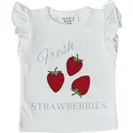 Mebie Baby Baby Ruffle Tee | Strawberry