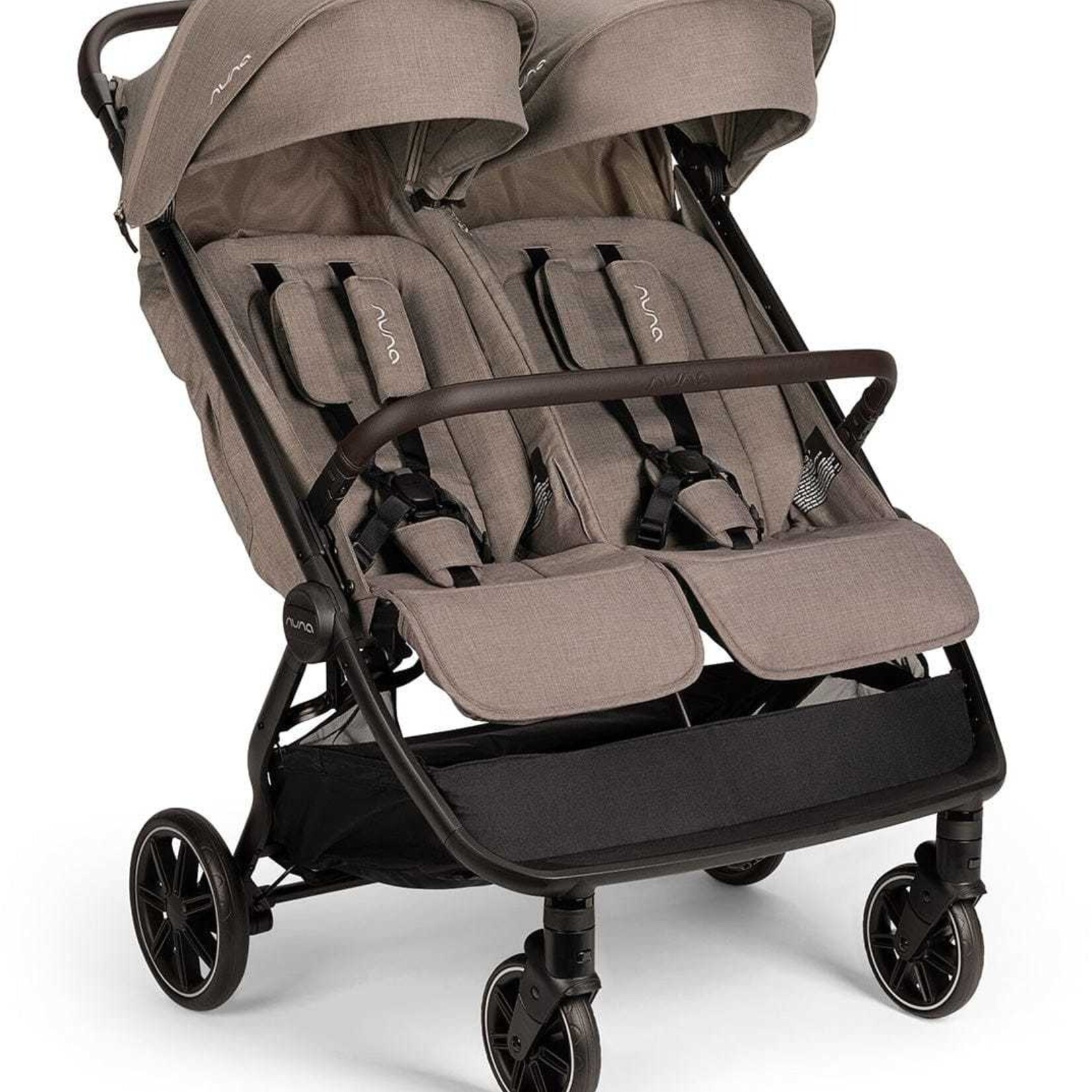 Nuna TRVL DUBL Lightweight Side by Side Double Stroller | Cedar