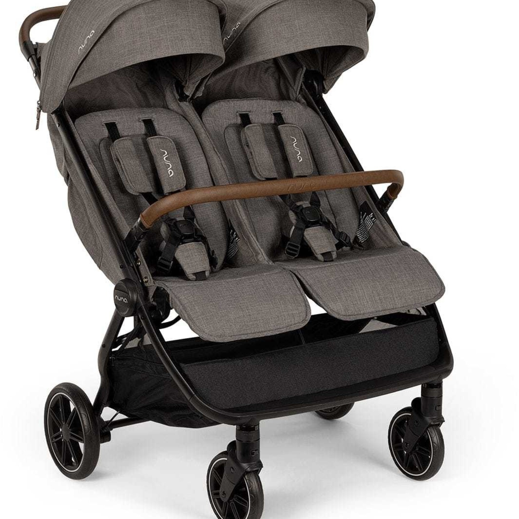 Nuna TRVL DUBL Lightweight Side by Side Double Stroller | Granite