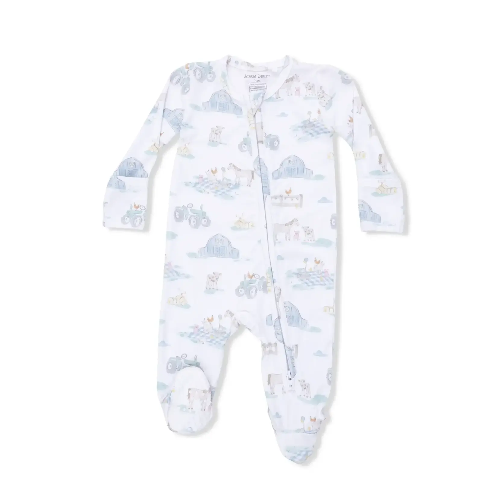 Angel Dear 2 Way Zipper Footie | Farm Animal Party Preemie