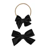 Lou Lou and Company Velvet Bow Headband Small - Black