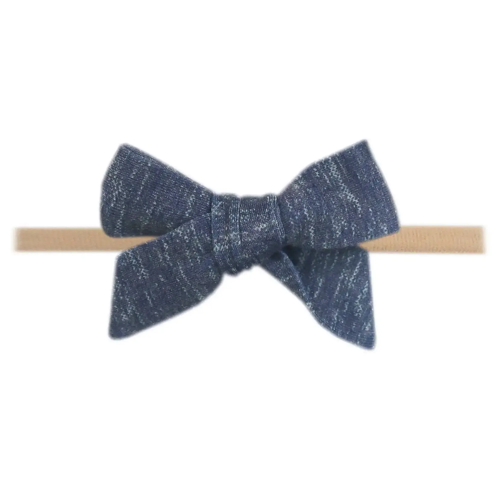 Copper Pearl Classic Nylon Bow - Denim