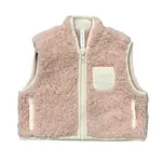 babysprouts clothing company Sherpa Zipper Vest | Soft Pink