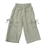 babysprouts clothing company Girl's Wide Leg Cargo Pant | Sage