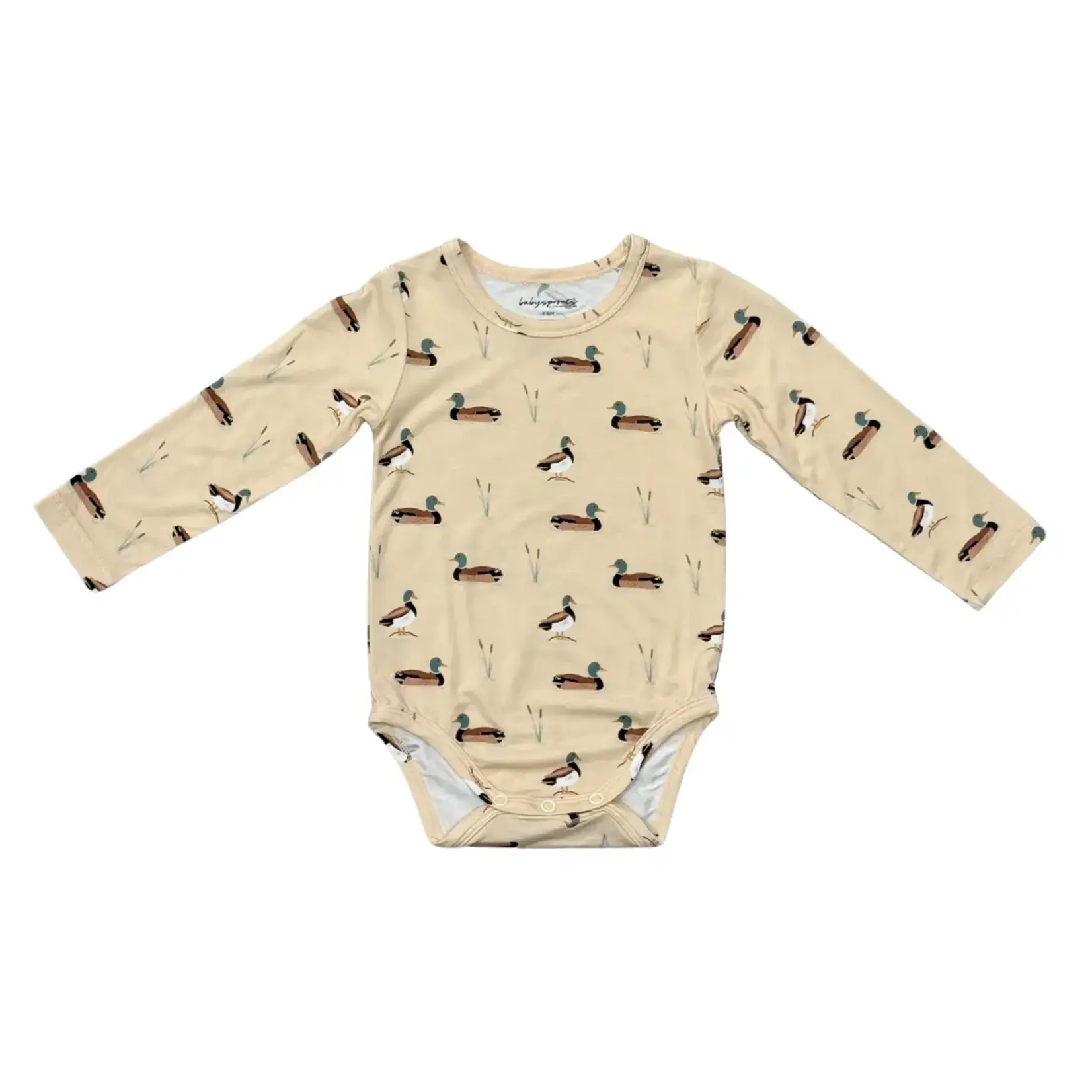 babysprouts clothing company Baby LS Bamboo Bodysuit | Mallard Ducks