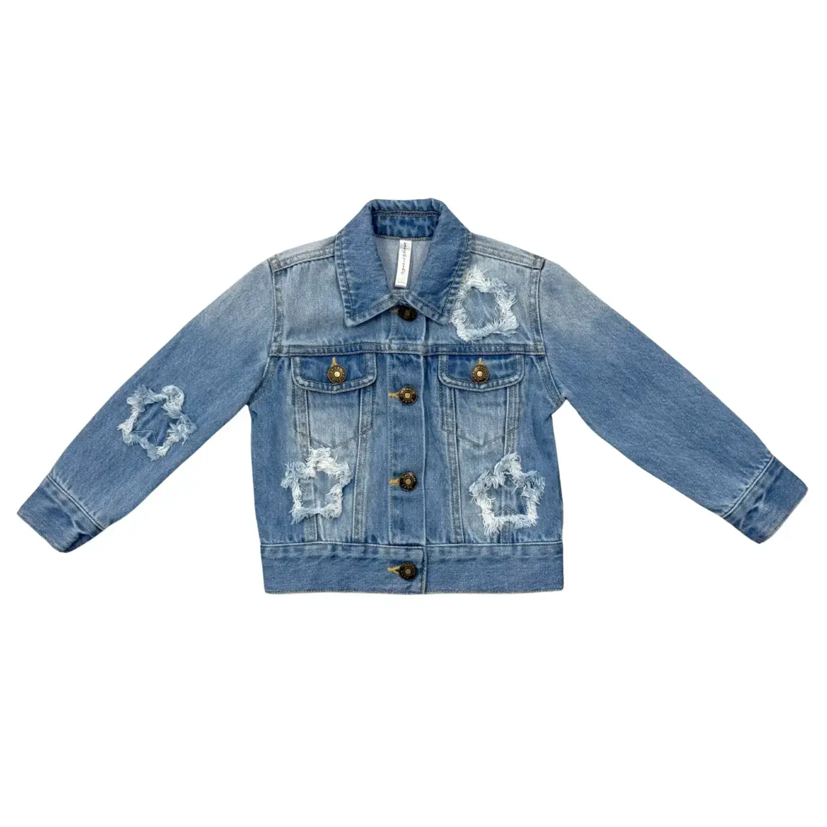 babysprouts clothing company Girls Denim Jacket | Mid Blue Wash
